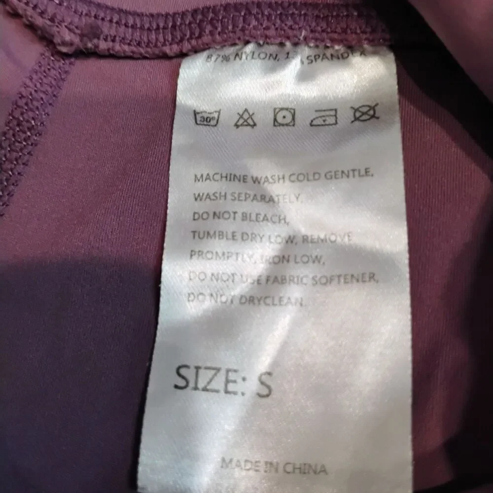 Seamaid Women’s Yoga Bike Shorts Small Purple 4" Inseam High Waist 4 Pockets - Picture 8 of 12